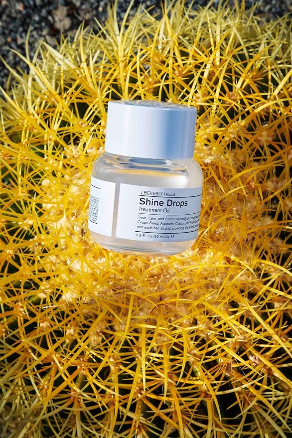 J Beverly Hills Shine Drops Hair Treatment Oil with Botanical Oils for Shine, Nourishment and Dry Hair Repair, 2.2 Oz-BrightBean Baby