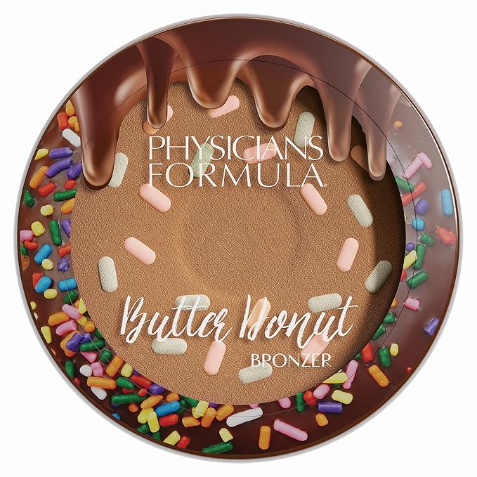 Physicians Formula Murumuru Butter Cheat Day Donut Bronzer, Lightweight, Cruelty-Free, For Sensitive Skin, Dark Shimmer Cream Bronzer, 0.38Oz, Sprinkles-BrightBean Baby