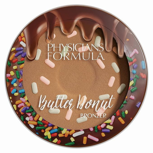Physicians Formula Murumuru Butter Cheat Day Donut Bronzer, Lightweight, Cruelty-Free, For Sensitive Skin, Dark Shimmer Cream Bronzer, 0.38Oz, Sprinkles-BrightBean Baby