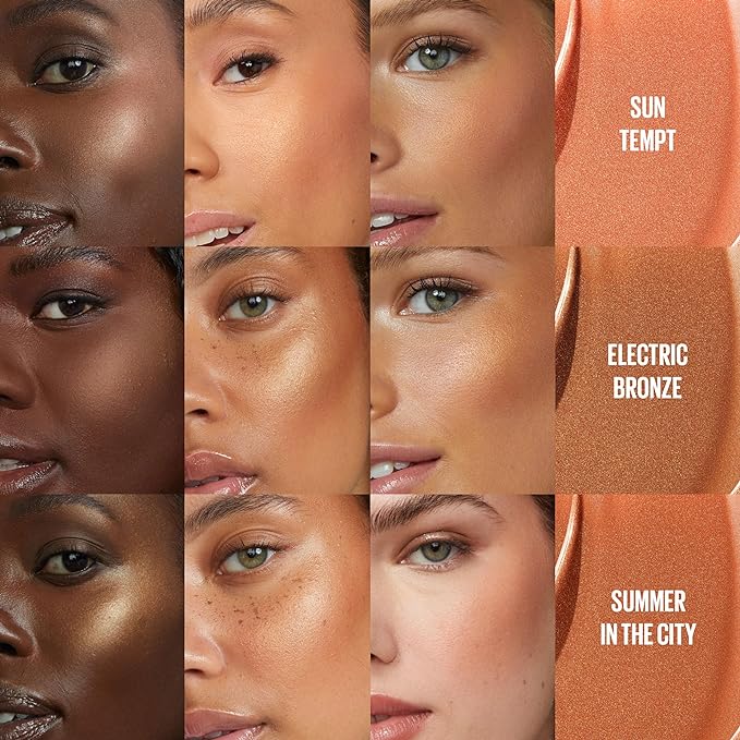 Maybelline Sunkisser Multi-Use Liquid Blush and Bronzer, Blendable, Longwear, Glowy Make Up, Electric Blush, 1 Count-BrightBean Baby