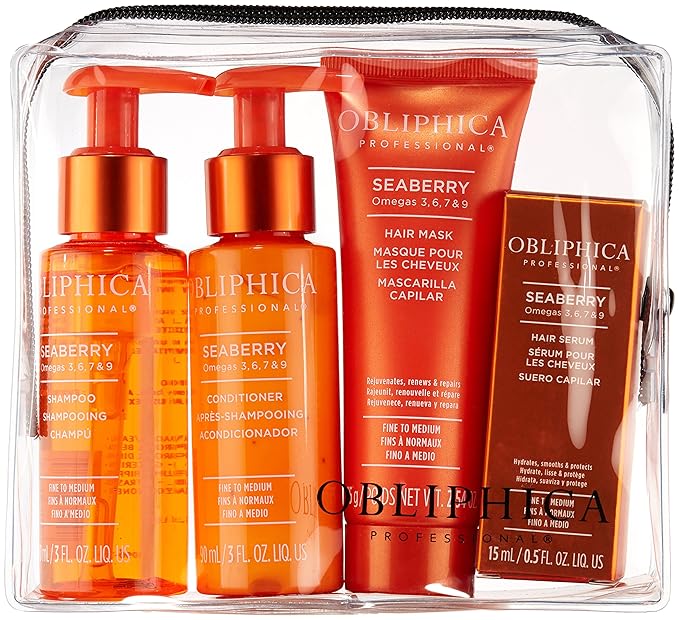 Obliphica Seaberry Fine to Medium Travel Kit - Elevate Your Hair Care On the Go-BrightBean Baby