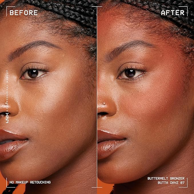 NYX PROFESSIONAL MAKEUP Matte Buttermelt Bronzer, Longwear Face Makeup with Up to 12 Hours of Wear, Vegan Formula - Butta Dayz-BrightBean Baby
