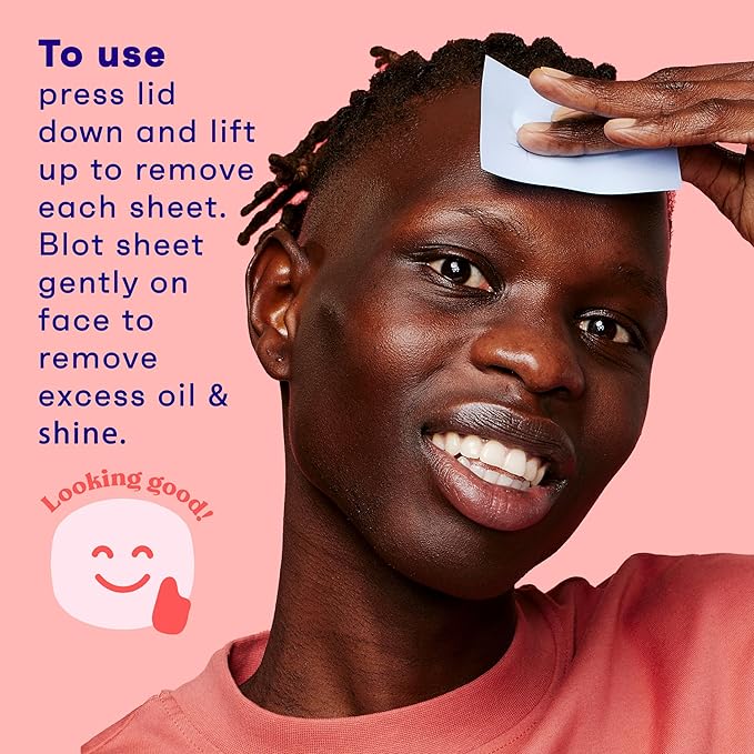 Clean & Clear Oil Absorbing Facial Sheets, Portable Blotting Papers for Face & Nose, Absorbing Blotting Sheets for Oily Skin to Instantly Remove Excess Oil & Shine, 3 x 50 ct-BrightBean Baby