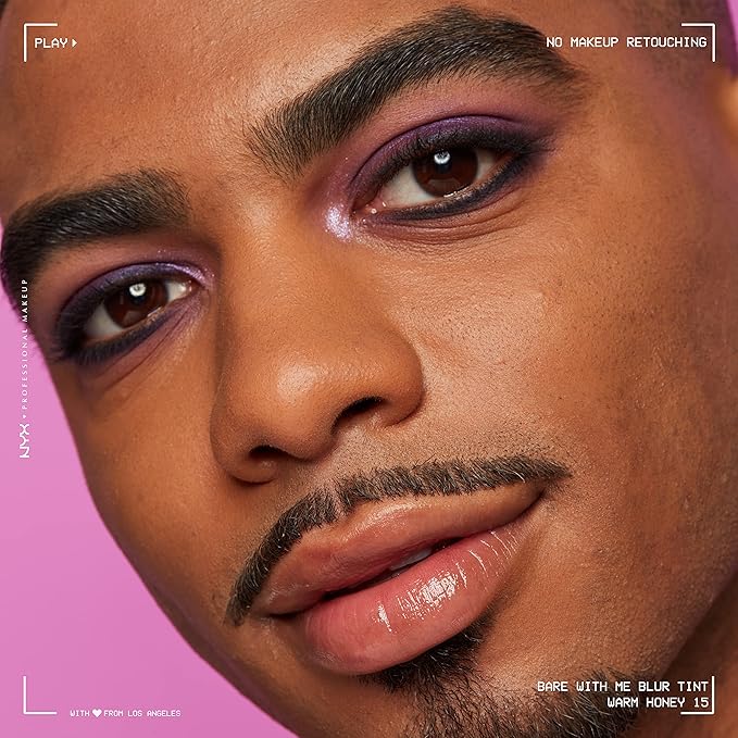 NYX PROFESSIONAL MAKEUP Bare With Me Blur Skin Tint Foundation Make Up with Matcha, Glycerin & Niacinamide - Warm Honey-BrightBean Baby