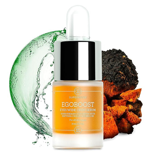 Egoboost Eye Serum - Eye Serum for Dark Circles and Puffiness, Hydrating Serum, Bright and Tight Eye Serum in Facial Skin Care Products, Mushroom Extract Eye Serum for Wrinkles-BrightBean Baby