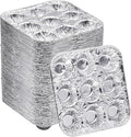 9-Cavity Mini Cupcake Easy and Simple Release Muffin Pans - Disposable Aluminum Baking Cup Cake Mold Pan - For Weddings, Gatherings, Birthdays, Parties (24)