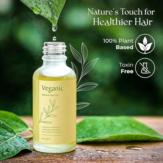 Natural Hair Growth Oil for Women infused with 10 Premium Botanic Oils plus Organic Rosemary Oil for Hair Growth | Salon-Grade Volumizing & Nourishment | Non-GMO Verified | 30-Day Supply-BrightBean Baby