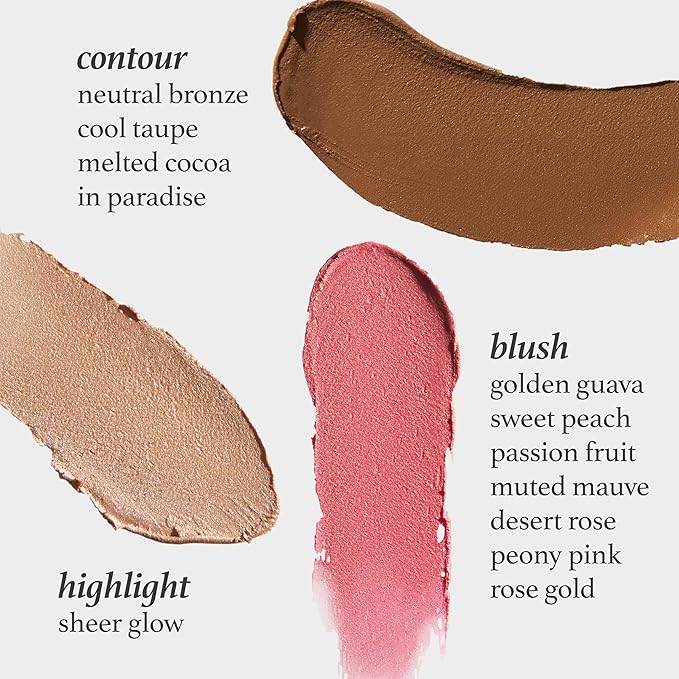 Julep Skip the Brush Cream to Powder Bronzer & Contour Stick - Melted Cocoa Medium skin tones - Long Lasting Blendable and Buildable Color -Multi-Use 2-in-1 Blush and Lip Makeup Stick-BrightBean Baby