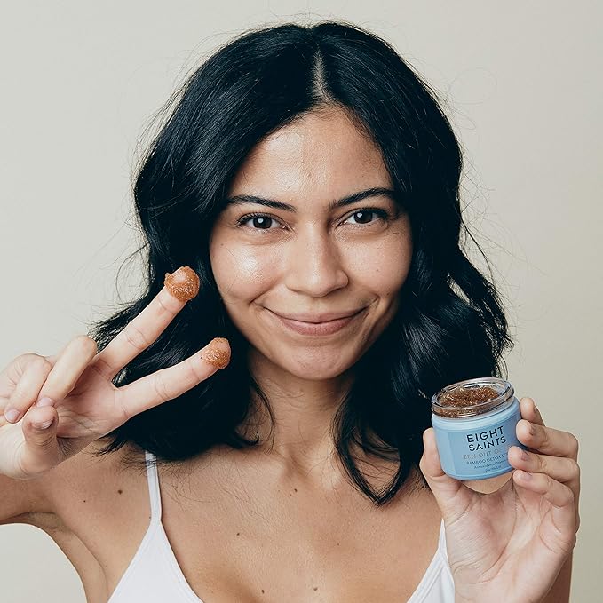Eight Saints Zen Out Of Ten Bamboo Detox Face Scrub Exfoliator, Natural and Organic Daily Exfoliating Facial Scrub With Bamboo Fibers to Unclog Pores, Blackheads, Blemishes, and Dull Skin, 2 Ounces-BrightBean Baby