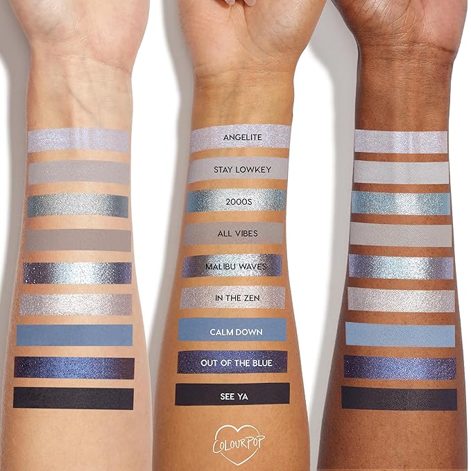 Colourpop So Elemental Eyeshadow Palette - Blue & Silver Shadow Palette with Metallic and Matte Finishes - High-Pigment Eye Makeup with a Long-Wearing Formula (0.3 oz)-BrightBean Baby