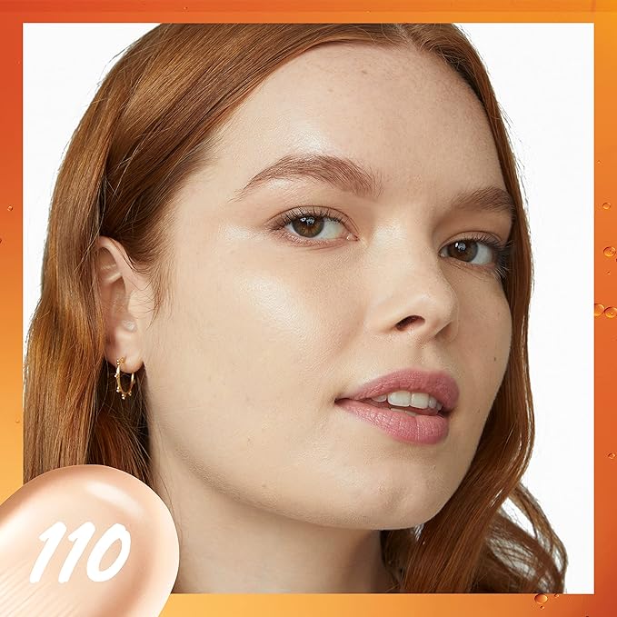 Maybelline Super Stay Up to 24HR Skin Tint, Radiant Light-to-Medium Coverage Foundation, Makeup Infused With Vitamin C, 110, 1 Count-BrightBean Baby