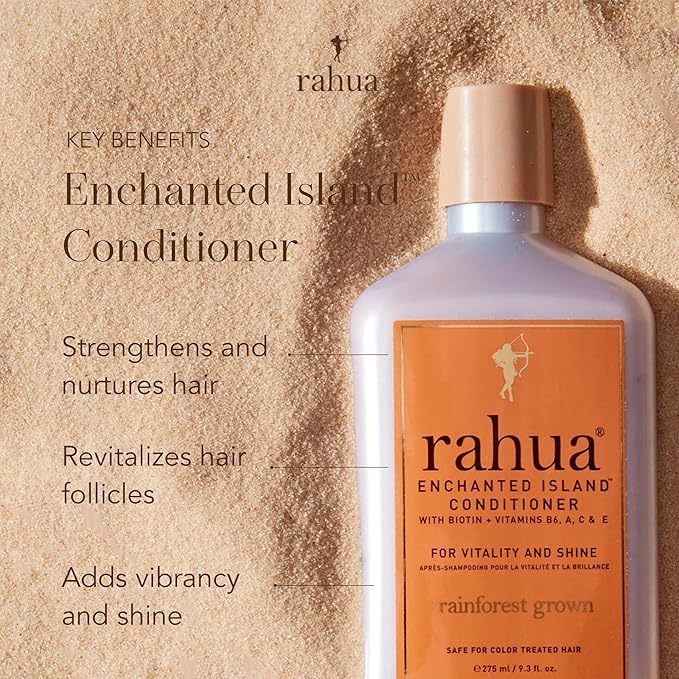 Rahua Enchanted Island Hair Conditioner with Biotin, 9.3 Fl Oz, Supports Strength, Hair Growth & Shine, All Hair Types, Vitamin C, E, A, B6, Coconut Guava Scent, Nourishing Hair Care for Men and Women-BrightBean Baby