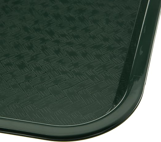 Carlisle FoodService Products CT121608 Cafe Standard Plastic Cafeteria/Fast Food Tray, NSF Certified, BPA Free, 16" Length x 12" Width, Forest Green (Pack of 24)