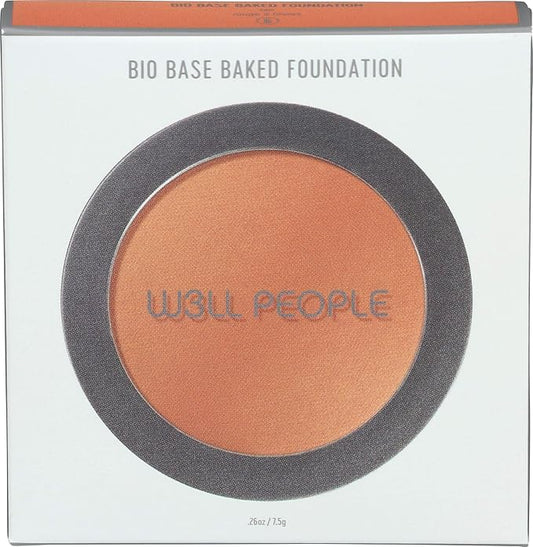 Well People Bio Powder Foundation, Lightweight & Hydrating Foundation For Perfecting & Smoothing Skin, Semi-Matte Finish, Vegan & Cruelty-free, 6N-BrightBean Baby