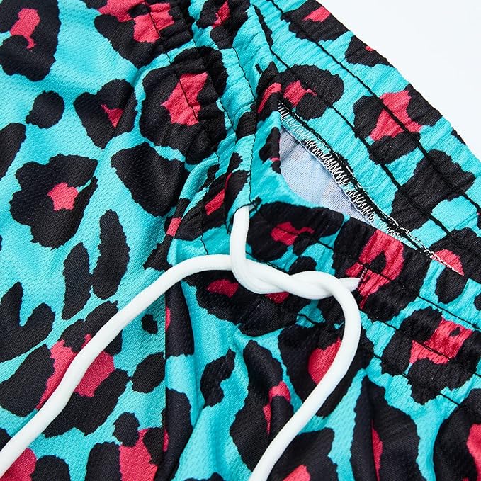 Fashion Funny Animal Printing Swim Trunks 5 inch Inseam Quick Dry Active Board Shorts for Men-BrightBean Baby