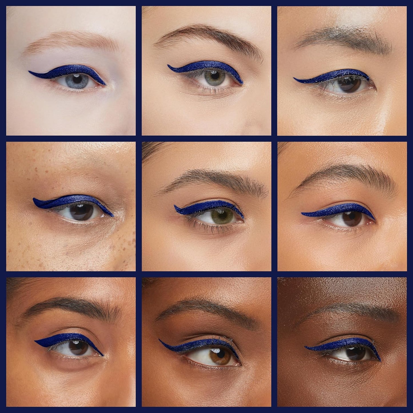 Skone Cosmetics Insanely Intense Tattooed Eyeliner Pen - Waterproof Liquid Eyeliner, Long Lasting, Sweat Proof, Smudge Proof Felt Tip Liquid Eyeliner - Pigmented Eye Liner Makeup - Navy (0.07oz)-BrightBean Baby