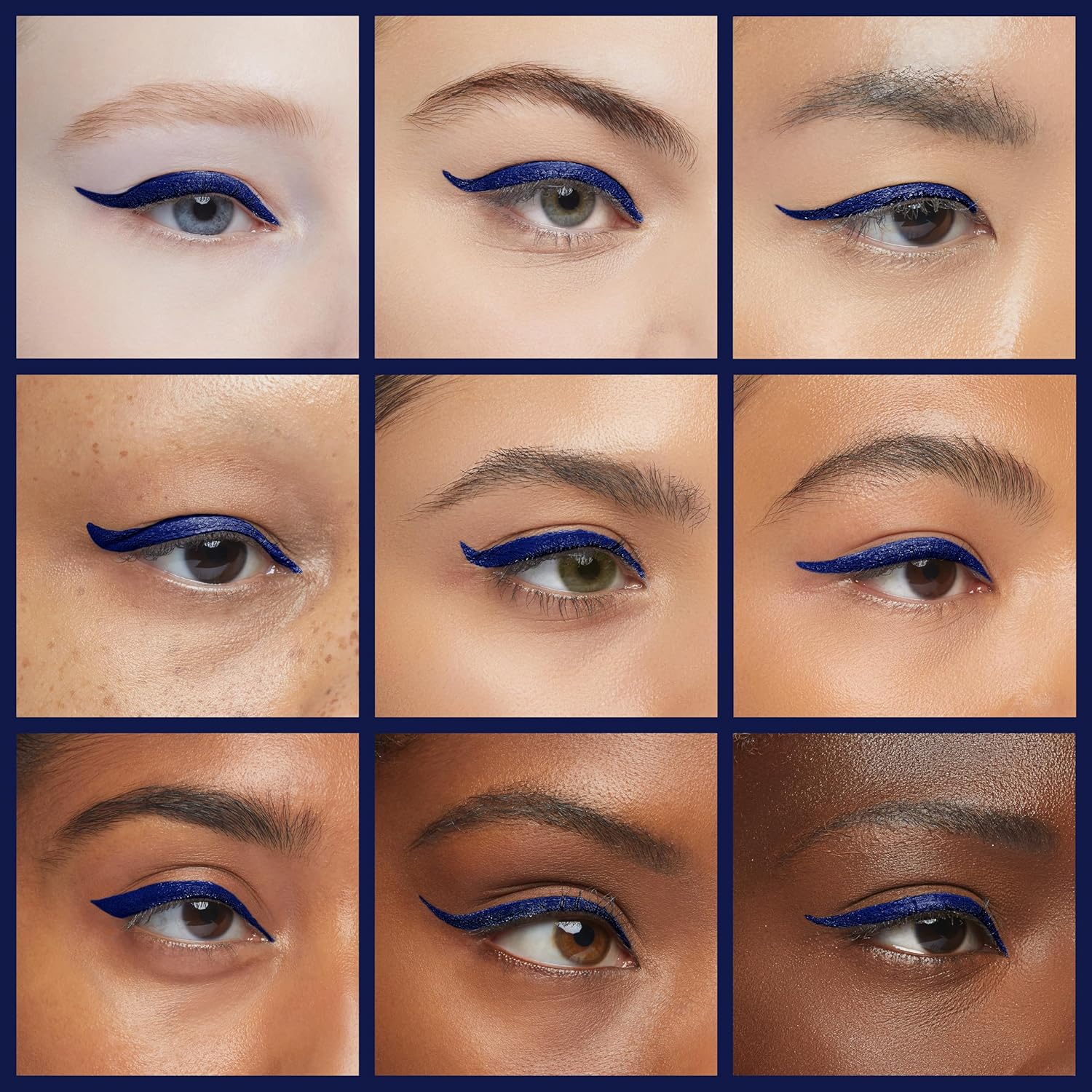 Skone Cosmetics Insanely Intense Tattooed Eyeliner Pen - Waterproof Liquid Eyeliner, Long Lasting, Sweat Proof, Smudge Proof Felt Tip Liquid Eyeliner - Pigmented Eye Liner Makeup - Navy (0.07oz)-BrightBean Baby