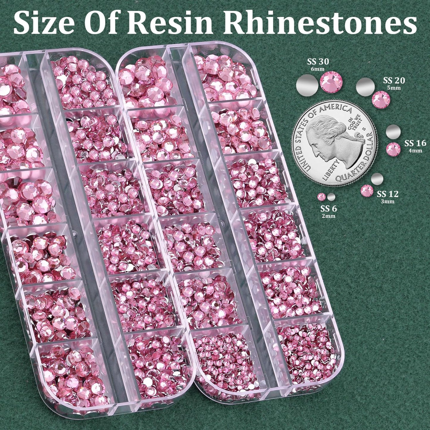 Resin Rhinestones for Crafting with B7000 Jewelry Glue, 2 Boxes Dark Pink Flatback Crystals with 3Pcs 10ml Glue for Bedazzling Crafts DIY Nail Art Makeup，Non Hotfix Gems for Clothing Shoes-BrightBean Baby