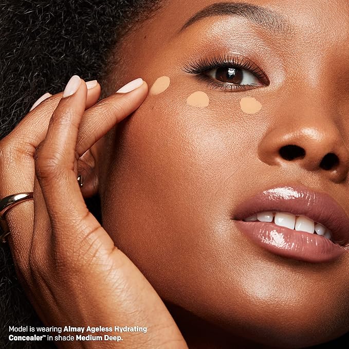 Almay Anti-Aging Concealer, Face Makeup with Hyaluronic Acid, Niacinamide, Vitamin C & E, Hypoallergenic-Fragrance Free, 050 Deep, 0.37 Fl Oz (Pack of 1)-BrightBean Baby