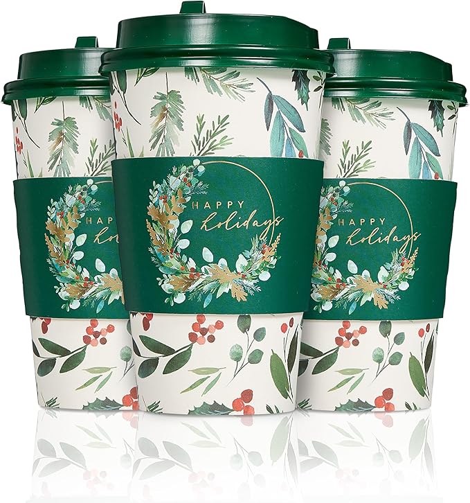 Papyrus Disposable Tabletop Plates Set - Elegant and Sturdy Plates for Any Occasion, Holiday Foliage, Dinnerware Set