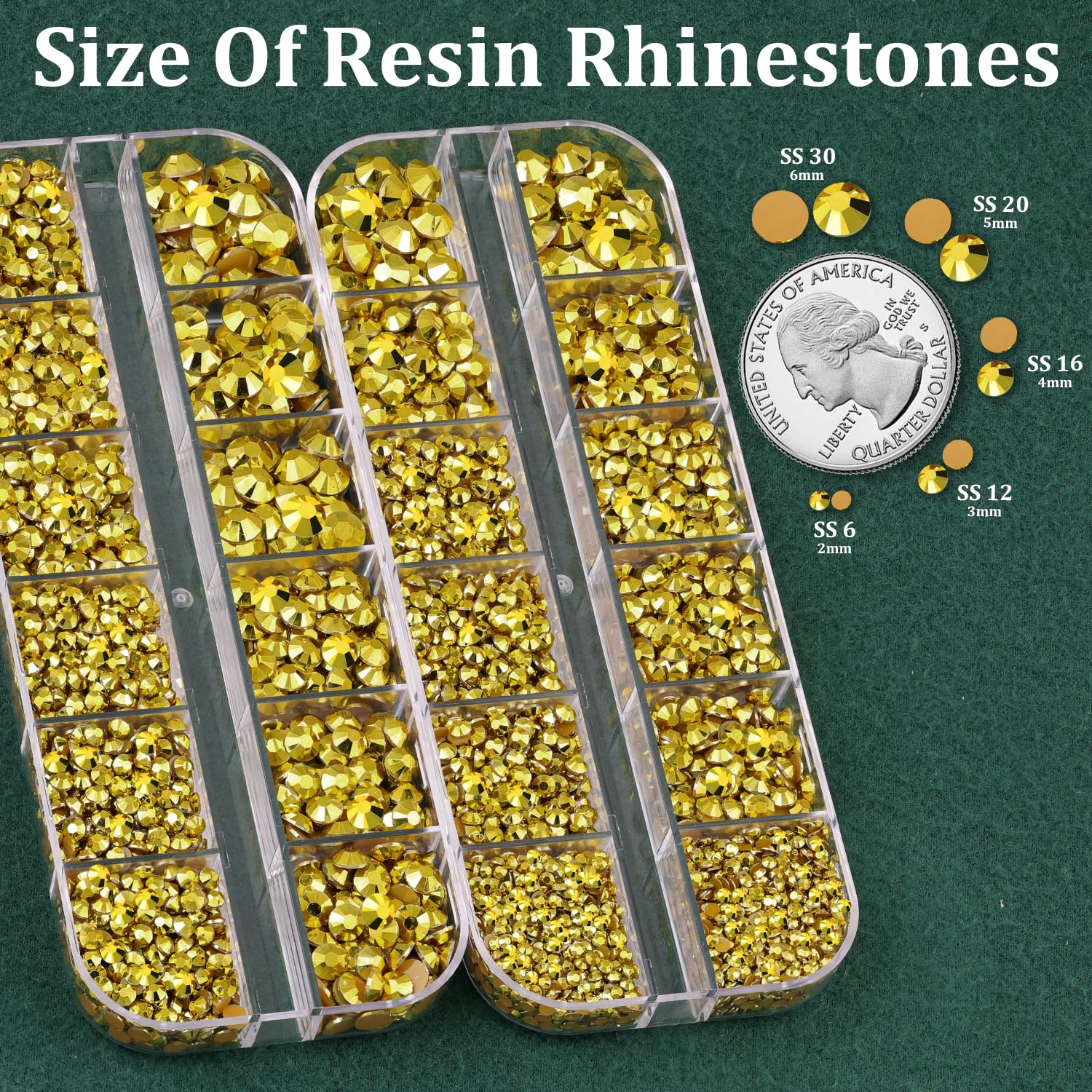 Resin Rhinestones for Crafting with B7000 Jewelry Glue, 2 Boxes Bright Gold Flatback Crystals with 3Pcs 10ml Glue for Bedazzling Crafts DIY Nail Art Makeup, Gems for Clothing Shoes-BrightBean Baby