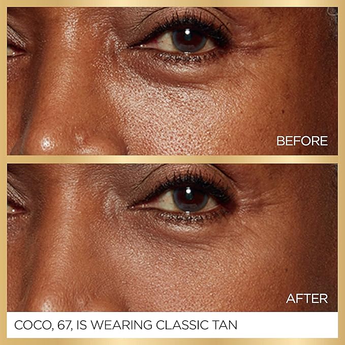 L'Oreal Paris Age Perfect Creamy Powder Foundation Compact, 370 Mahogany, 0.31 Ounce-BrightBean Baby