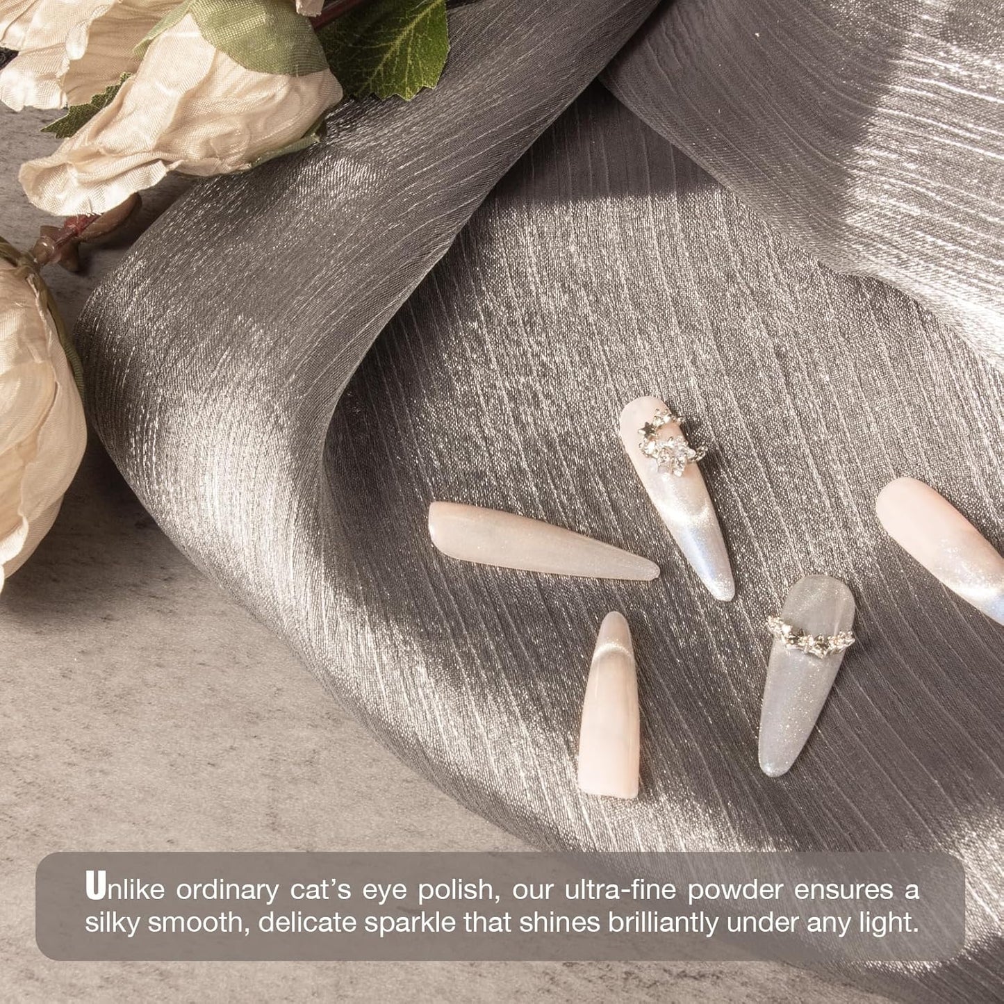 Cat Eye Gel Nail Polish with Magnet Stick, 15ml Magnetic Gel, Create Stunning Cat Eye Effects for DIY Manicures, Long-Lasting, Salon-Quality Finish, Lunar Bond-BrightBean Baby