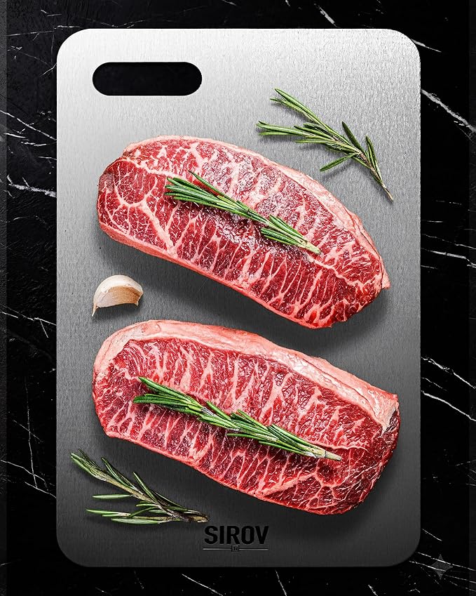 Katuchef Titanium Cutting Board for Kitchen, 100% Pure Titanium Cutting Board Food Grade,Non Toxic chopping board, Dishwasher safe, Easy to Clean(Set of 3)