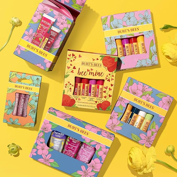 Burt's Bees Mothers Day Gifts for Mom, 3 Self Care Products, You're One in a Melon - Watermelon & Mint Hand Cream, Watermelon Lip Balm & Watermelon Rush Squeezy Tinted Lip Balm (Packaging May Vary)-BrightBean Baby