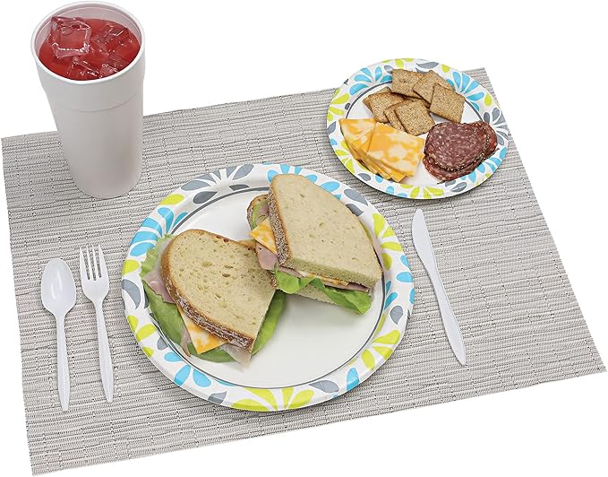 Genuine Joe Printed Paper Plates, 10" (Pack of 500)