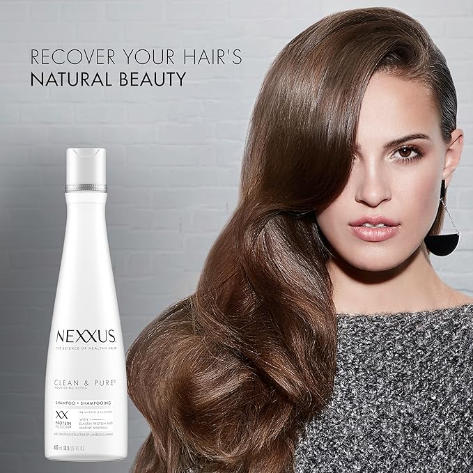 Nexxus Clean and Pure Clarifying Shampoo With ProteinFusion, For Nourished Hair Paraben-Free 13.5 oz-BrightBean Baby