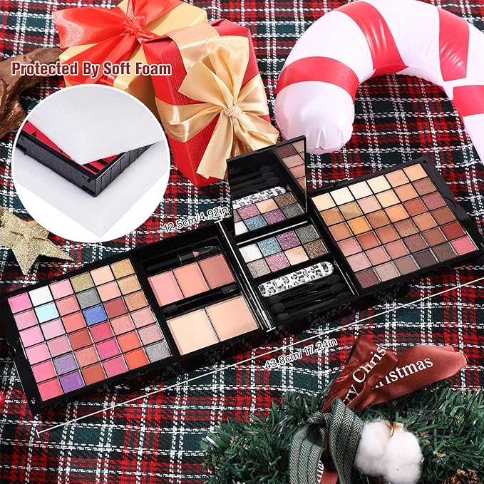 Makeup Sets For Teens Women Full Kits - All in One Gift Makeup Kits For Girls Make Up Set Included Eyeshadow, Blusher, Compact Powder, Eyeliner Pencil For Beginners (N)-BrightBean Baby