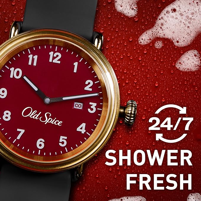 Old Spice Body Wash for Men, 24/7 Shower Fresh with Lasting Scent, Red Collection, Swagger with Cedarwood Scent, 24 fl oz (Pack of 2)-BrightBean Baby