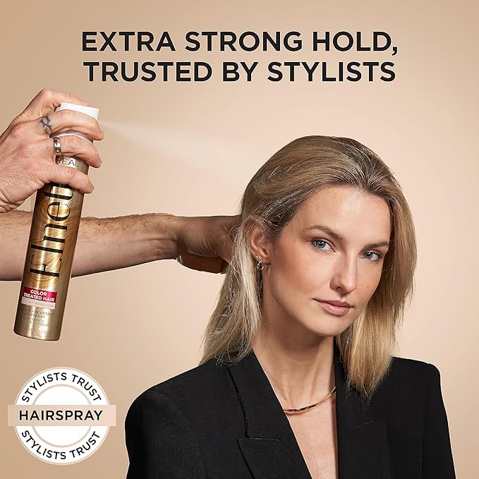 L'Oreal Paris Hair Care Elnett Satin Extra Strong Hold Hairspray For Color Treated Hair, Long Lasting Plus Humidity Resistant Hair Spray, 11 oz, (Pack of 2)-BrightBean Baby