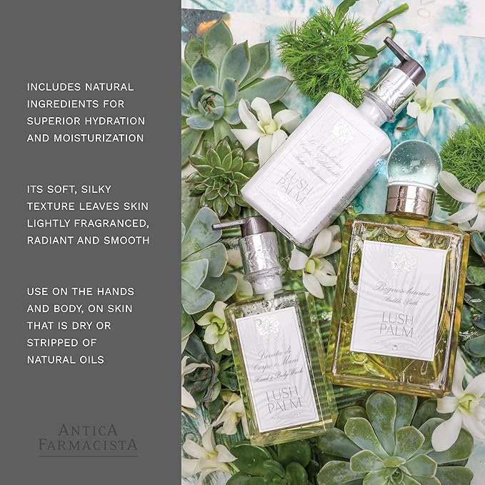 Antica Farmacista Body Moisturizer - Moisturizing Scented Lotion - Premium Body Moisturizer - Luxury Gift for Women & Men - Hand & Skin Hydration - Lush Palm, 10 Fl Oz-BrightBean Baby