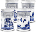 PIÑA BARWARE Seamless Professional Porcelain Mixing Glass – 600mL / 20oz (Traditional Blue Willow Pattern, 4)