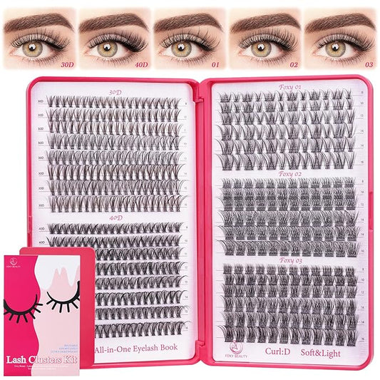 Lash Clusters - Wispy Lash Clusters For Natural Look 8-16MM 536Pcs Eyelash Clusters D Curl Individual Lashes for DIY Lash Extension Kit-BrightBean Baby