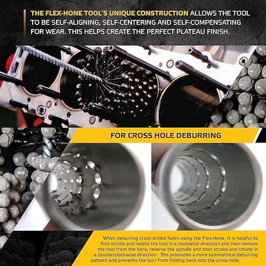 Brush Research BC3440 FLEX-HONE®, 3/4" (19mm) Diameter, 40 Grit, Silicon Carbide, for Mild Steel, Stainless Steel, Cast Iron and Softer Ferrous Materials