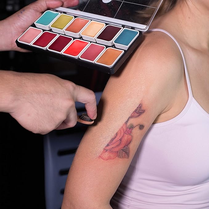 Complexion Alcohol-Activated Palette, Activator, and Remover Kit, Professional SFX Makeup Set-BrightBean Baby