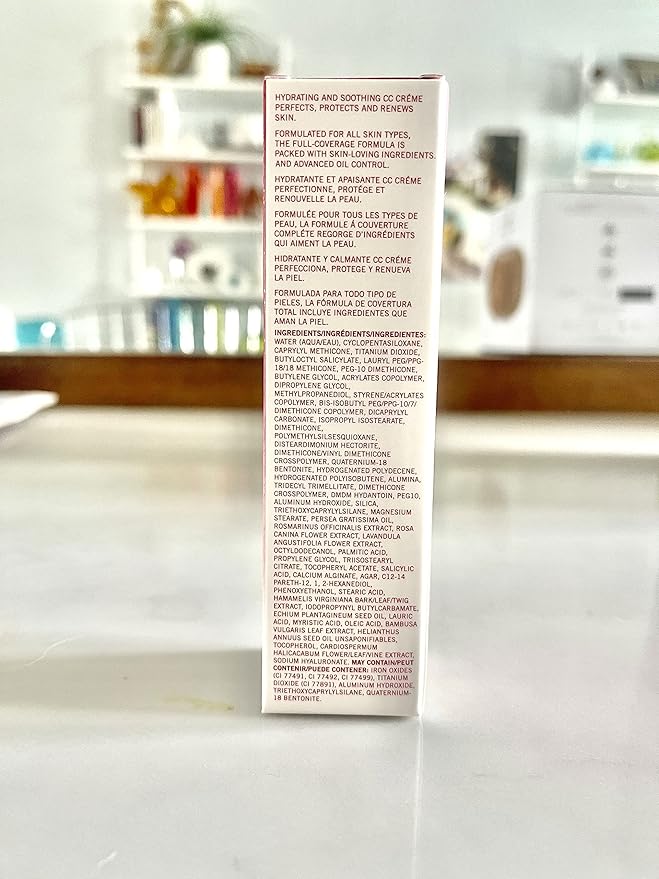 Mirabella Defense CC Creme Full Coverage Foundation with SPF 20, CC Cream Foundation with Sunscreen & Hyaluronic Acid, Oil Control with Salicylic Acid - Light-BrightBean Baby