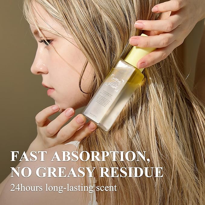 Green Tangerine Yuja Kombu Tea Perfume Hair & Body Mist, Hair & Body Perfume Spray for Dry Skin, Moisture Balance, Soothing, Nourishing, Long-Lasting Fragrance, Citrus Woody Scent-BrightBean Baby