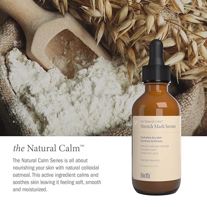 Birth Skincare Stretch Mark Serum for Pregnancy and Postpartum. Natural and safe for sensitive skin and all skin types. 𝐌𝐚𝐝𝐞 𝐢𝐧 𝐂𝐚𝐧𝐚𝐝𝐚, 2oz | 59 ml-BrightBean Baby