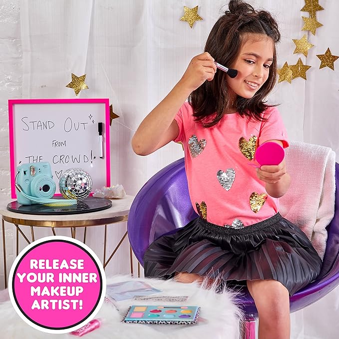 Horizon Group USA LOL OMG Make Up Artist Studio, DIY Craft Kit, Design with Brushes, Crayons & Stickers.Use Stencils to Color in Make-Up.Nail Polish, Decals & Surprise Blind Bags Included-BrightBean Baby