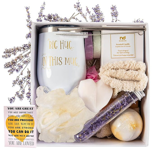 Self Care Gifts for Women, Birthday Gift Care Package, Get Well Soon Gift Basket Relaxing Spa Gift Box Thinking of You Gift Set for Sister Best Friend-BrightBean Baby
