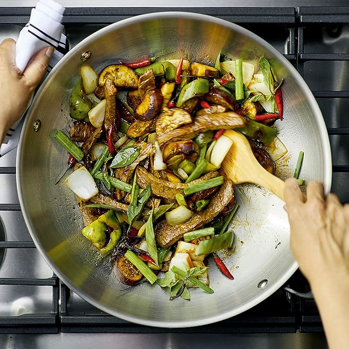 KitchenAid 5-Ply Stainless Steel Wok 15" - Induction Compatible