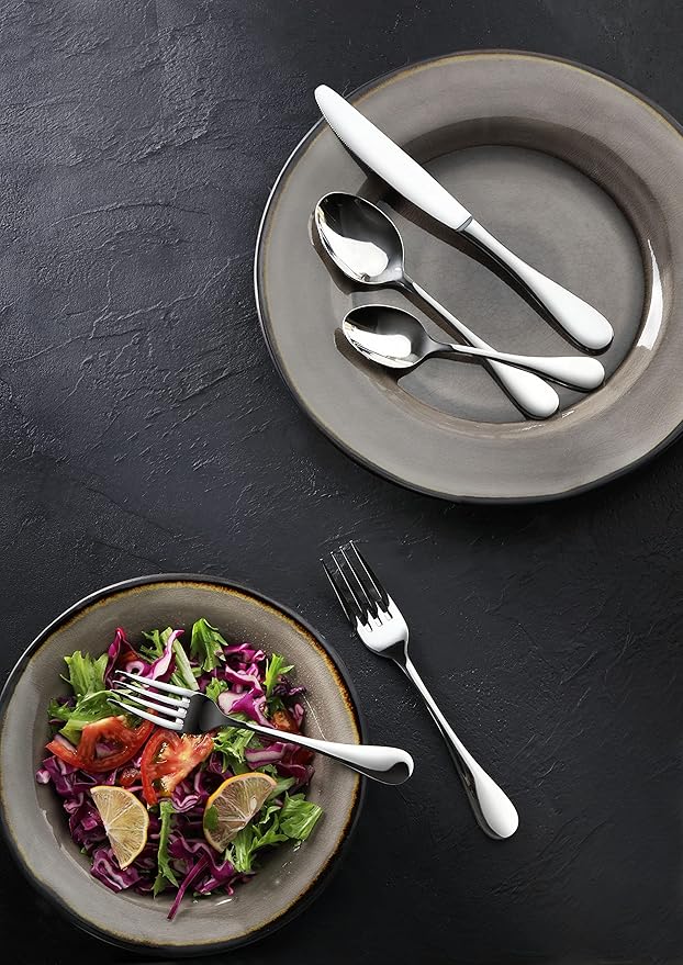 Artaste Rain 18/10 Stainless Steel (Silver (Set of 12), Salad Fork (7-Inch))