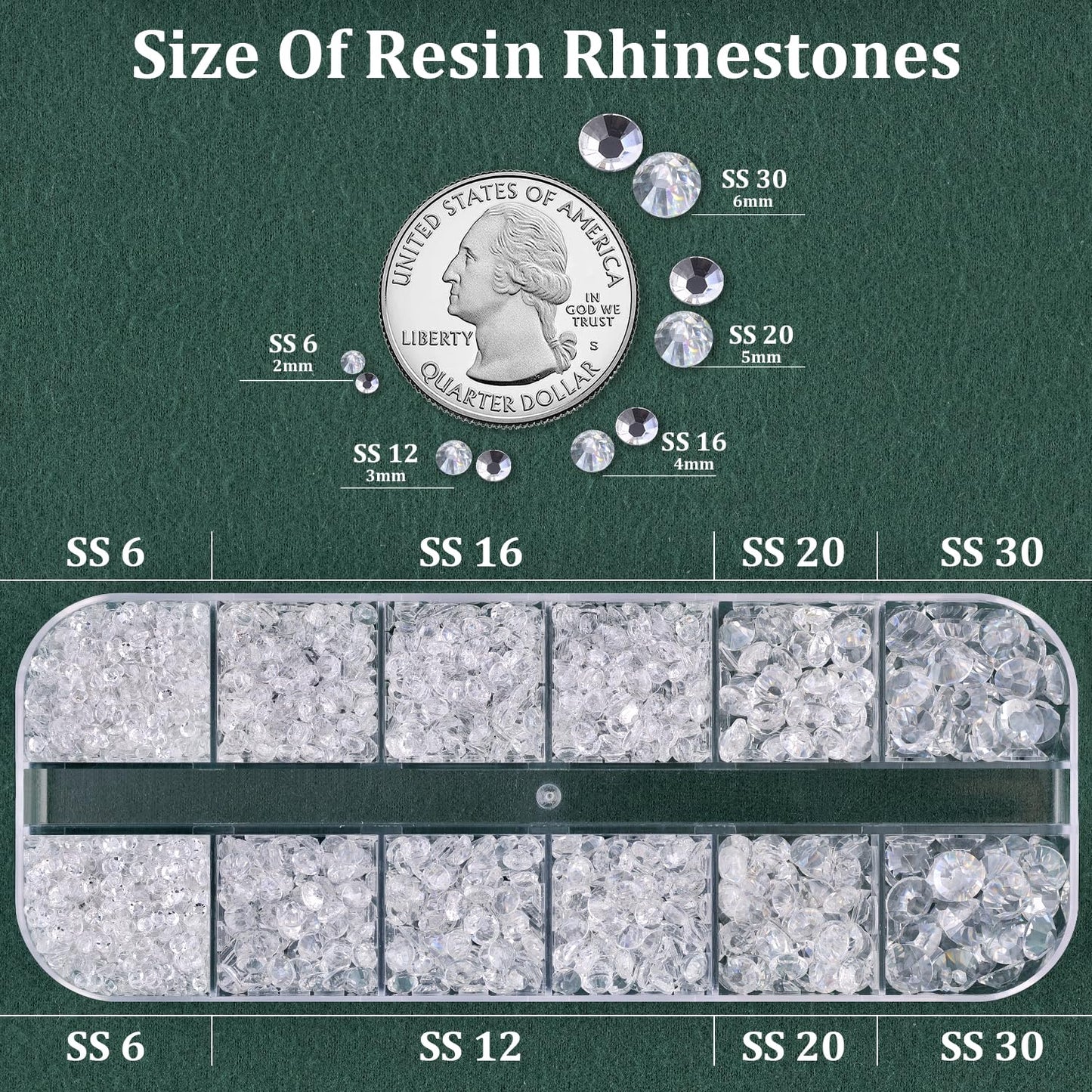 Resin Rhinestones for Crafting with B7000 Jewelry Glue, 1 Box Transparent Flatback Crystals with 3Pcs 10ml Glue for Bedazzling Crafts DIY Nail Art Makeup，Non Hotfix Gems for Clothing Shoes-BrightBean Baby