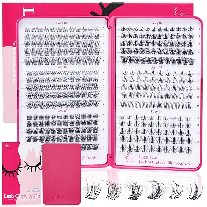 Lash Clusters - Lash Clusters Kit Mix Manga Lash Clusters 0.07D Lashes Clusters Anime Lashes Ultra-Thin Invisible Band 0.05mm DIY at Home No Lash Glue Included-BrightBean Baby
