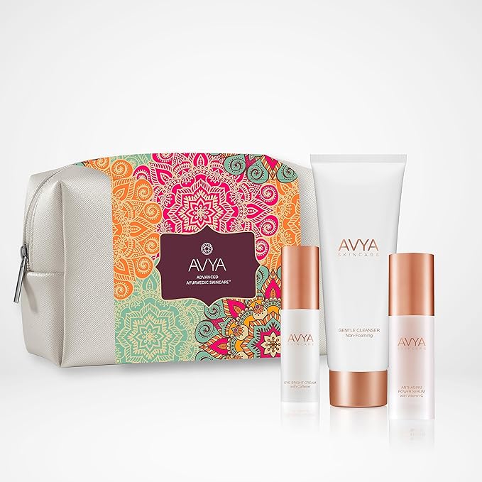 Avya Age Beautifully - Gentle Cleanser 4 oz. + Eye Bright Cream 0.5oz. + AA Power Serum 1oz.-BrightBean Baby