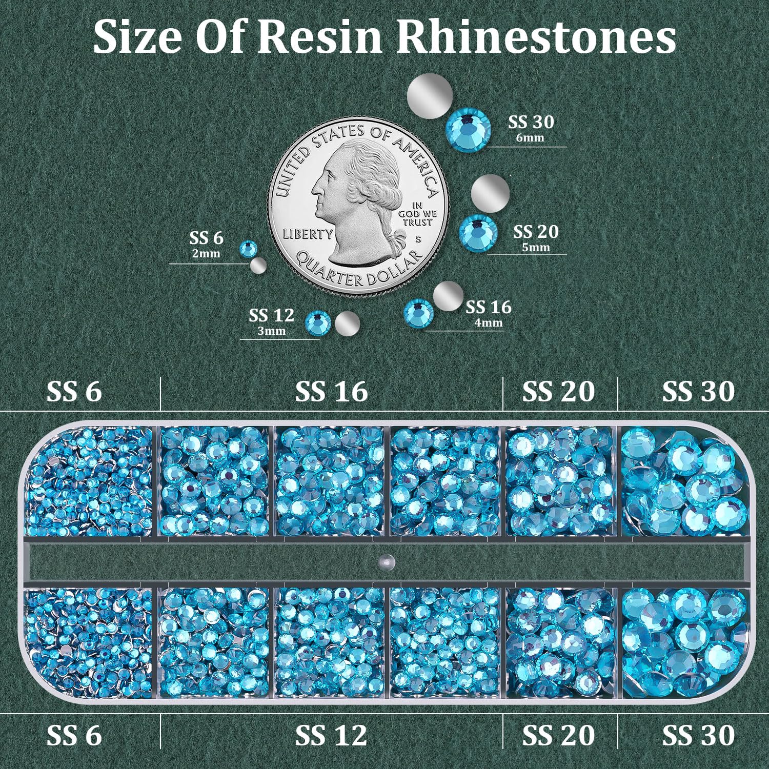 Resin Rhinestones for Crafting with B7000 Jewelry Glue, 1 Box Indicolite Flatback Crystals with 3Pcs 10ml Glue for Bedazzling Crafts DIY Nail Art Makeup，Non Hotfix Gems for Clothing Shoes-BrightBean Baby